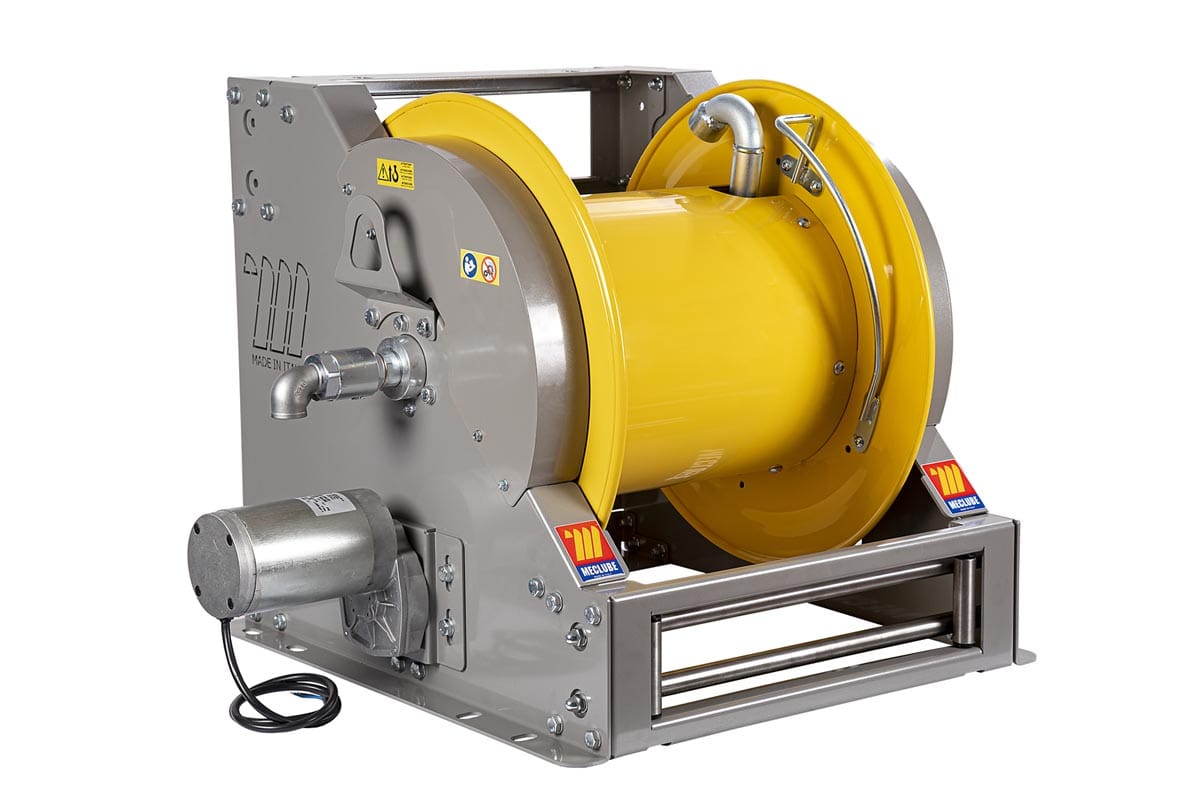 AVVOLGITUBO INDUSTRIALE IN ACCIAIO VERNICIATO SERIE MOTORIZZATA ELETTRICA 115V FE-601 PER GRASSO 1