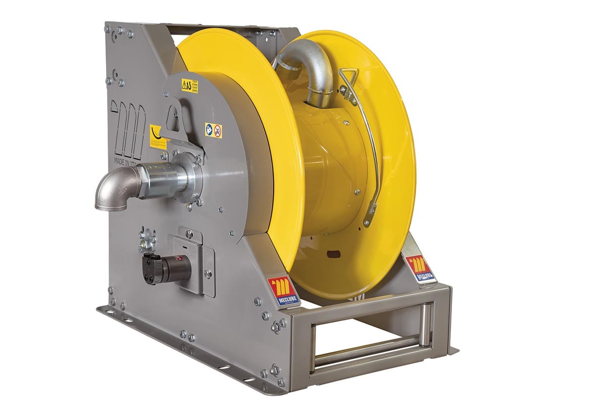 AVVOLGITUBO INDUSTRIALE IN ACCIAIO VERNICIATO SERIE MOTORIZZATA IDRAULICA FI-701 PER OLIO E LUBRIFICANTI 2