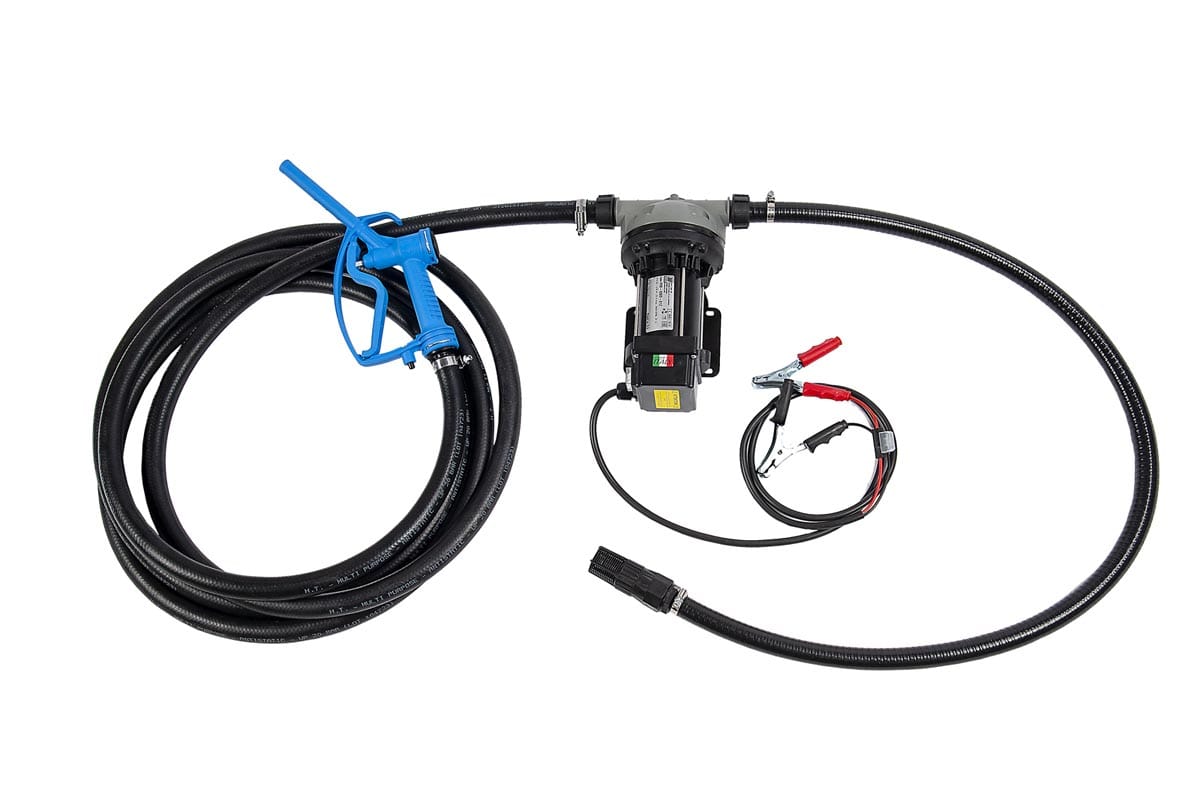 KIT PORTATILE CON POMPA ELETTRICA PER AdBlue® 12V 34 l/min CON PISTOLA MANUALE