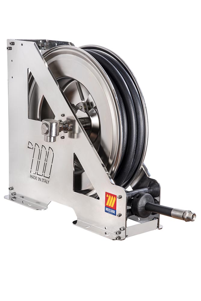AUTOMATIC HOSE REELS FOR WINDSCREEN HEAVY-DUTY IN AISI 304 STAINLESS STEEL